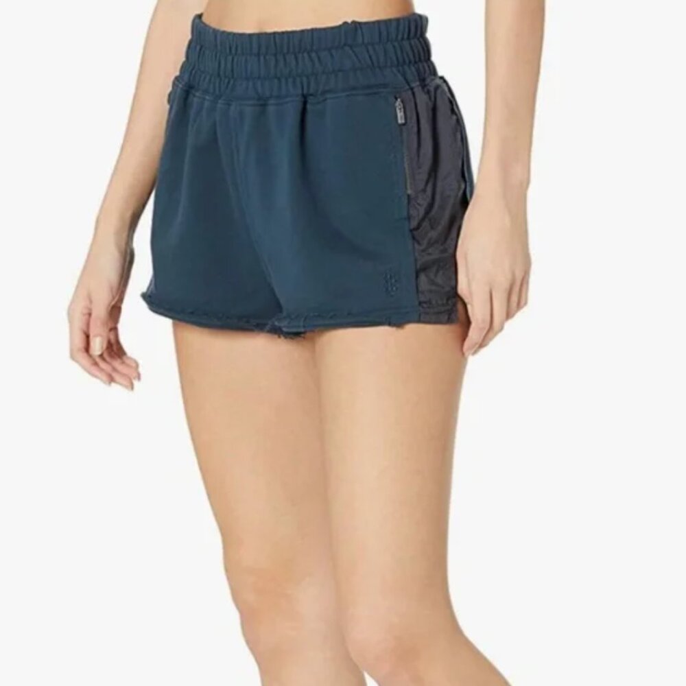 Free People Movement Blue Knit Shorts Medium